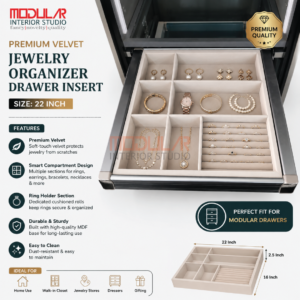 Luxury Leather Jewelry & Watch Drawer Organizer | Custom Closet Insert