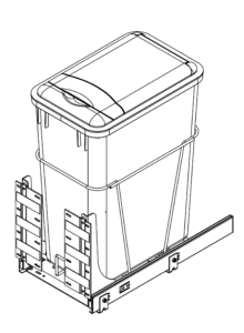 Pull Out Waste Bin for Kitchen | Modular Kitchen Trash Bin