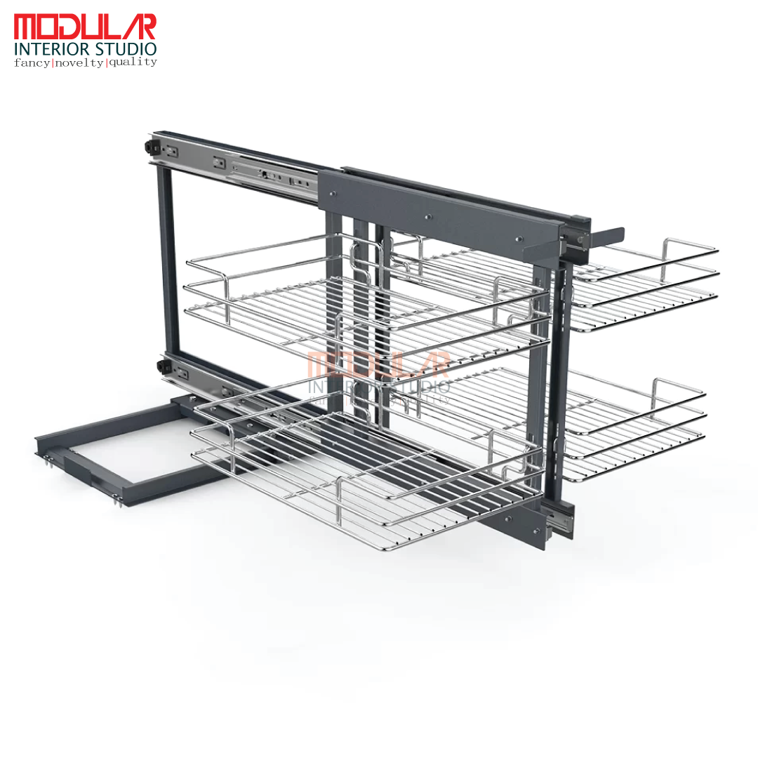 Smart Pull-Out Magic Corner Kitchen Basket Organizer