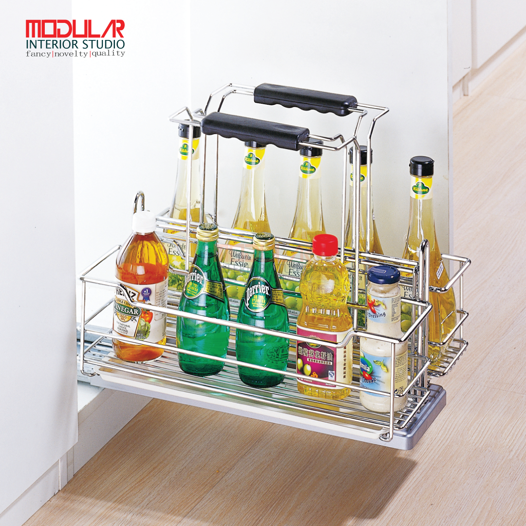 Movable spice rack drawer basket | Multi Functional Rack