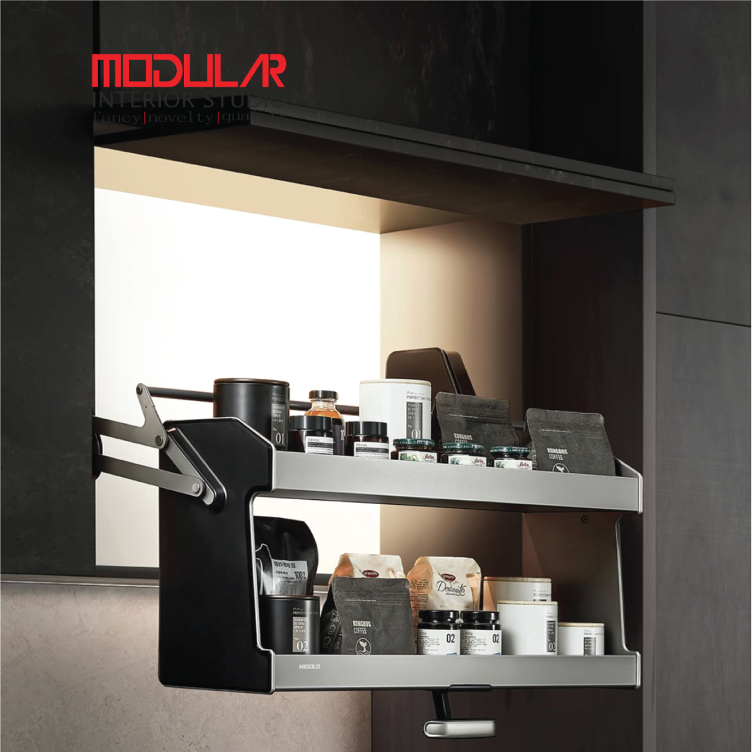 HIGOLD Pull-Down Kitchen Cabinet Organizer